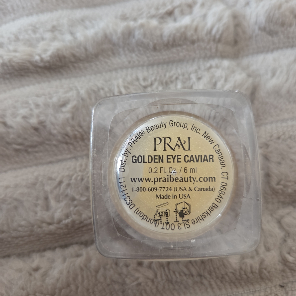 PRAI Golden Eye Caviar 0.2 fl oz / 6 ml Travel Size Firming Eye Cream New